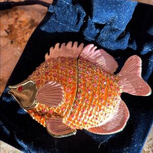 Painted metal fish